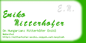 eniko mitterhofer business card